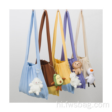 लंबे हैंडल के साथ शॉपिंग बैग बुनाई के लिए सरल डिजाइन फैशनेबल आकस्मिक बड़ी क्षमता शॉपिंग बैग